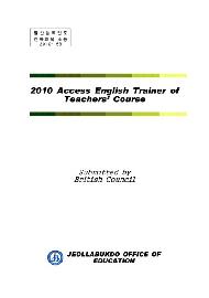2010 access english trainer of teachers’ course