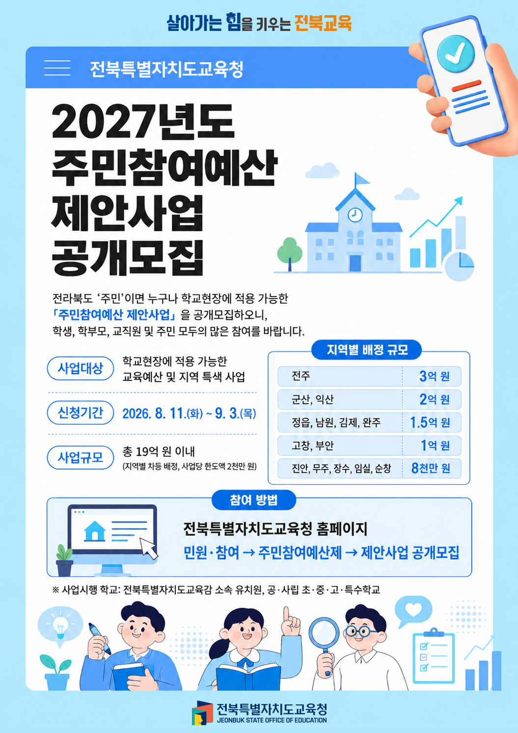 주민참여 공모사업 안내장